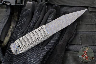Strider Nail- Titanium- Blued And Zig Zag Flamed- Grey Cord ZIG1