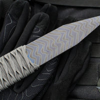 Strider Nail- Titanium- Blued And Zig Zag Flamed- Grey Cord ZIG1