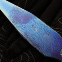 Strider Titanium Nail - Push Dagger Configuration- Blued Finish- Red/Black Cord "RBC8"