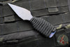 Strider Blue Anodized Titanium Nail -  Push Dagger Configuration- Black Cord