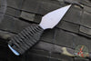 Strider Blue Anodized Titanium Nail -  Push Dagger Configuration- Black Cord