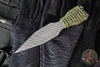 Strider Flamed Titanium Nail -  Push Dagger Configuration- Green Cord