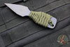 Strider Blue Anodized Titanium Nail -  Push Dagger Configuration- Green Cord