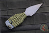 Strider Blue Anodized Titanium Nail -  Push Dagger Configuration- Green Cord