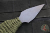 Strider Blue Anodized Titanium Nail -  Push Dagger Configuration- Green Cord