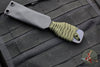 Strider Blue Anodized Titanium Nail -  Push Dagger Configuration- Green Cord