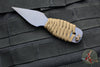 Strider Blue Anodized Titanium Nail -  Push Dagger Configuration- Brown Cord