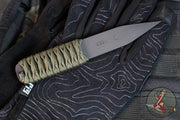 Large Strider Steel Nail- Black Oxide S30V Stamped- Green Cord
