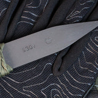Large Strider Steel Nail- Black Oxide S30V Stamped- Green Cord
