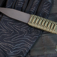 Large Strider Steel Nail- Black Oxide S30V Stamped- Green Cord