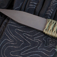 Large Strider Steel Nail- Black Oxide S30V Stamped- Green Cord
