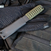 Large Strider Steel Nail- Black Oxide S30V Stamped- Green Cord