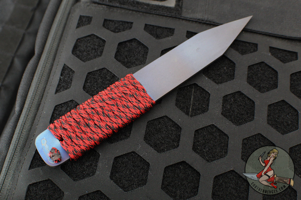 Strider Titanium Nail - Fatty- Blue Anodized - Red/Black Cord RB4