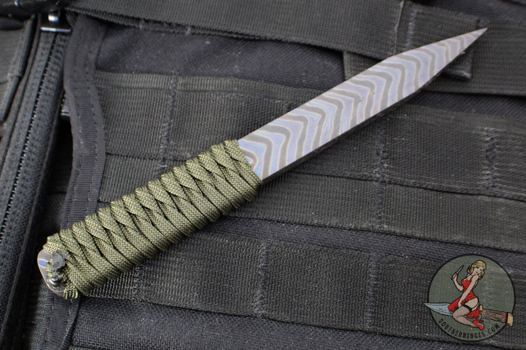 Strider Flamed Titanium Nail With OD Green Cord "GFL1"