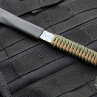 Strider Flamed Titanium Nail- Green/Tan Cord