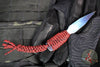 Strider Titanium Nail - Push Dagger Configuration- Blued Finish- Red/Black Cord "RBC8"