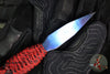 Strider Titanium Nail - Push Dagger Configuration- Blued Finish- Red/Black Cord "RBC8"