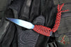 Strider Titanium Nail - Push Dagger Configuration- Blued Finish- Red/Black Cord "RBC8"