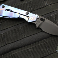 Mick Strider Knives PT - Gen 3- Blue/Purple Anodized Titanium Handle- Black Magnacut Blade- Black Hardware