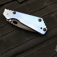 Mick Strider Knives PT - Gen 3- Blue/Purple Anodized Titanium Handle- Black Magnacut Blade- Black Hardware