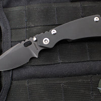 Mick Strider Knives PT Gen 3- "PerT-E"- Drop Point- Black Finished Titanium Handle- Black Finished Magnacut Steel Blade