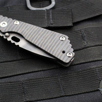 Mick Strider Knives PT- Tanto Edge- Tiger Stripe Camo Finished Blade- Double Flamed Titanium Handle