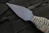 Strider Blue Anodized Titanium Nail -  Push Dagger Configuration- Grey Cord