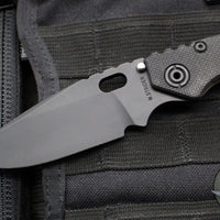 Strider SMF Folder- Drop Point- Black Textured G-10 And Flamed Titanium- Black Finished Magnacut Blade