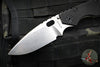 Strider SMF Folder- Drop Point- Black Textured G-10 And Flamed Titanium- Stonewash Finished Blade