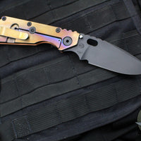 Strider SMF Folder- Drop Point- Copper Top/Anodized Titanium Handle- Black Magnacut Blade