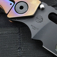 Strider SMF Folder- Drop Point- Copper Top/Anodized Titanium Handle- Black Magnacut Blade