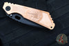 Strider SMF Folder- Drop Point- Copper Top/Anodized Titanium Handle- Black Magnacut Blade