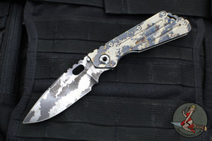 Mick Strider Performance Series SMF Folder- Spearpoint- Slotted Digicam Finished Titanium Handle- Digicam Finished Magnacut Steel Blade