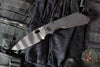 Strider SMF Folder- Drop Point- Black Textured G-10 And Flamed Titanium Handle- Tiger Stripe Finished Blade
