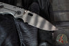 Strider SMF Folder- Drop Point- Black Textured G-10 And Flamed Titanium Handle- Tiger Stripe Finished Blade