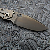 Mick Strider Performance Series SMF Folder- Slotted DLC Gunmetal Grey Finished Titanium Handle- Magnacut DLC Gunmetal Blade