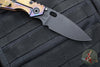 Strider SMF Folder- Drop Point- Gunner Grip Copper Top- Bronzed Anodized Titanium Bottom Handle- Black Magnacut Blade