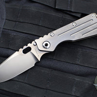 Mick Strider Performance Series SMF Folder- Slotted DLC Gunmetal Grey Finished Titanium Handle- Magnacut DLC Gunmetal Blade