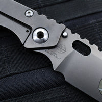 Mick Strider Performance Series SMF Folder- Slotted DLC Gunmetal Grey Finished Titanium Handle- Magnacut DLC Gunmetal Blade