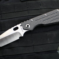 Strider SMF Folder- Hand Ground Tanto Edge- Double Flamed Titanium- Stonewash Magnacut Blade