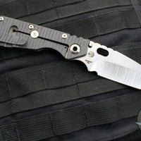 Strider SMF Folder- Hand Ground Tanto Edge- Double Flamed Titanium- Stonewash Magnacut Blade