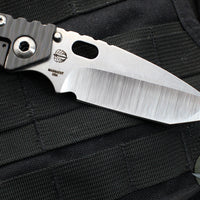 Strider SMF Folder- Hand Ground Tanto Edge- Double Flamed Titanium- Stonewash Magnacut Blade