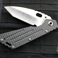 Strider SMF Folder- Hand Ground Tanto Edge- Double Flamed Titanium- Stonewash Magnacut Blade