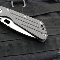 Strider SMF Folder- Hand Ground Tanto Edge- Double Flamed Titanium- Stonewash Magnacut Blade