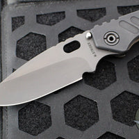 Strider Knives SMF- Drop Point- Shot Show 2025- Veni Vidi Vici- Black Slotted Aluminum And Flamed Ti- Black Magnacut Blade