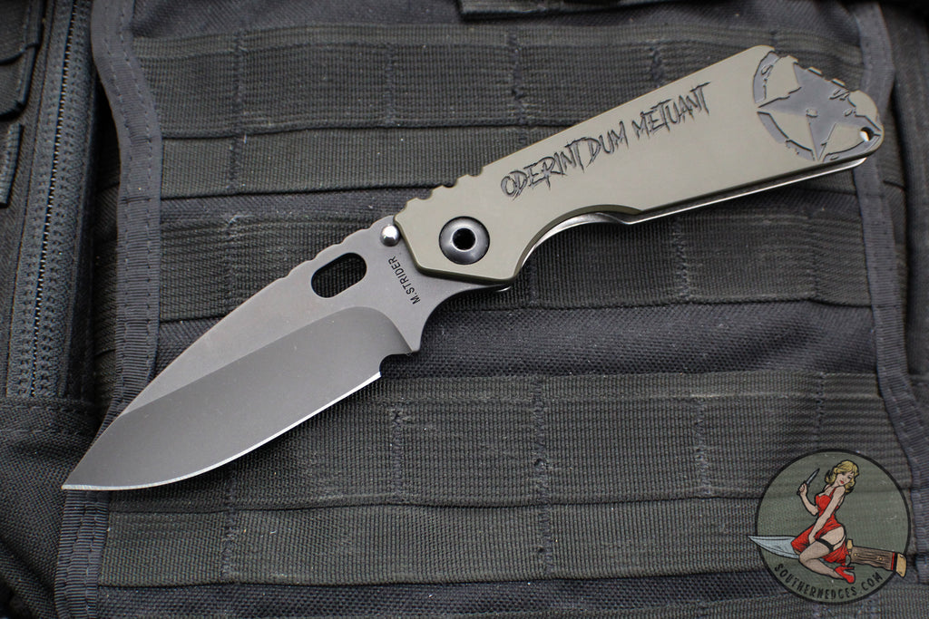 Strider Knives SMF- Drop Point- Oderint Dum Metuant Edition- Digi Camo Ti- Black Magnacut Blade