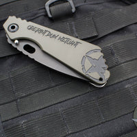 Strider Knives SMF- Drop Point- Oderint Dum Metuant Edition- Digi Camo Ti- Black Magnacut Blade