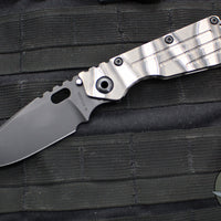 Mick Strider Performance Series SMF Folder- Drop Point- Slotted Ghost Flamed Titanium Handle- Black Magnacut Blade