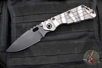 Mick Strider Performance Series SMF Folder- Drop Point- Slotted Ghost Flamed Titanium Handle- Black Magnacut Blade