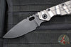 Mick Strider Performance Series SMF Folder- Drop Point- Slotted Ghost Flamed Titanium Handle- Black Magnacut Blade